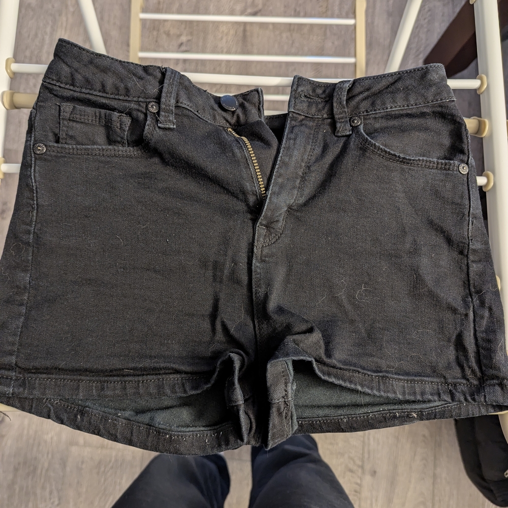 Black Jean Shorts